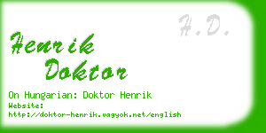 henrik doktor business card